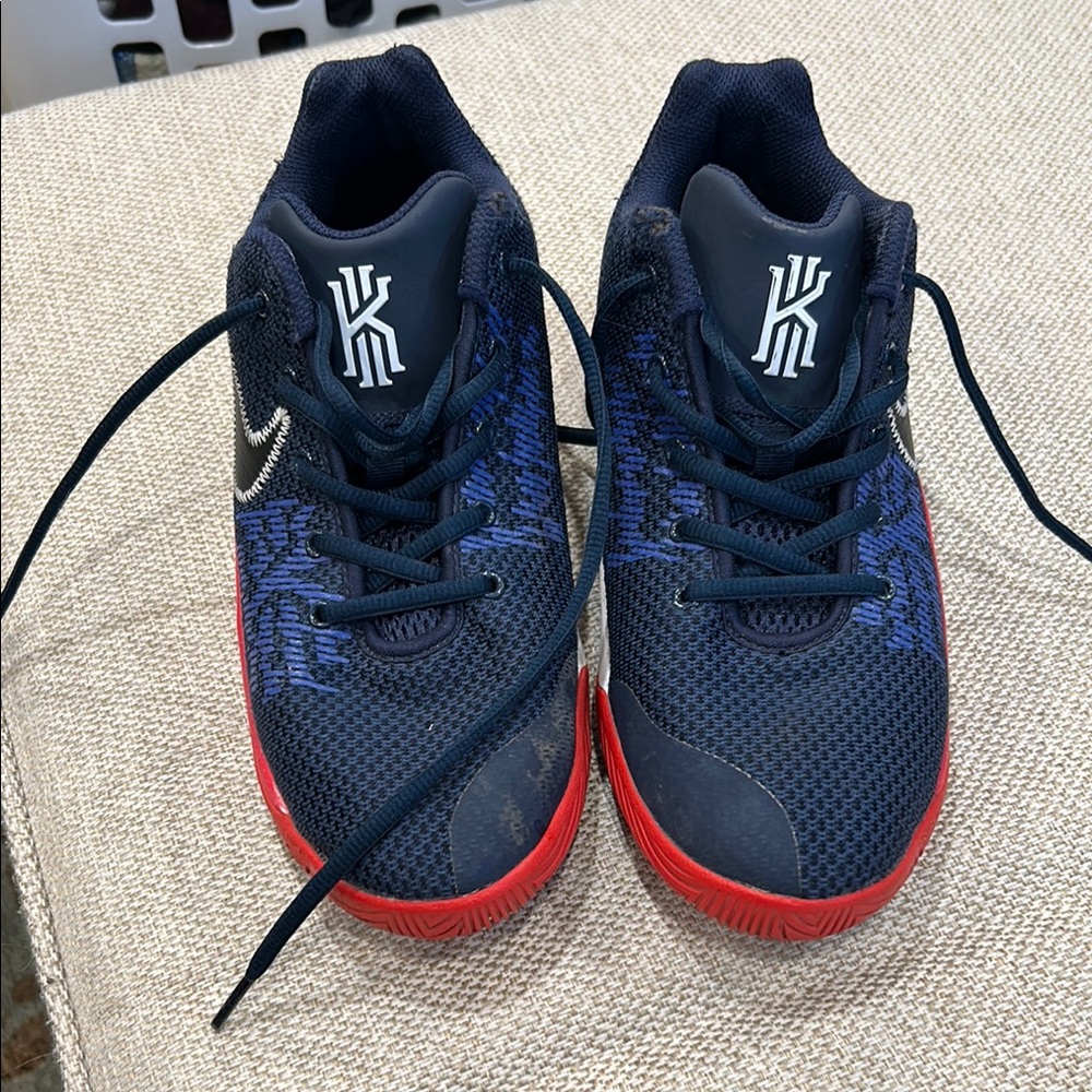 Kids Nike Kyrie Navy and Red Shoes